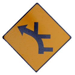 Road sign showing all kinds of directions